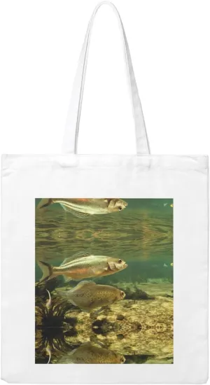 Brook Trout Fly Fishing Canvas Tote Bag Reusable Grocery Bag Foldable Shopping Bag For Women Lady Casual Vacation, Shopping, Work, Gym
