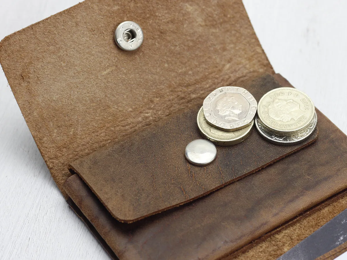 Brown Leather Wallet - Mini
