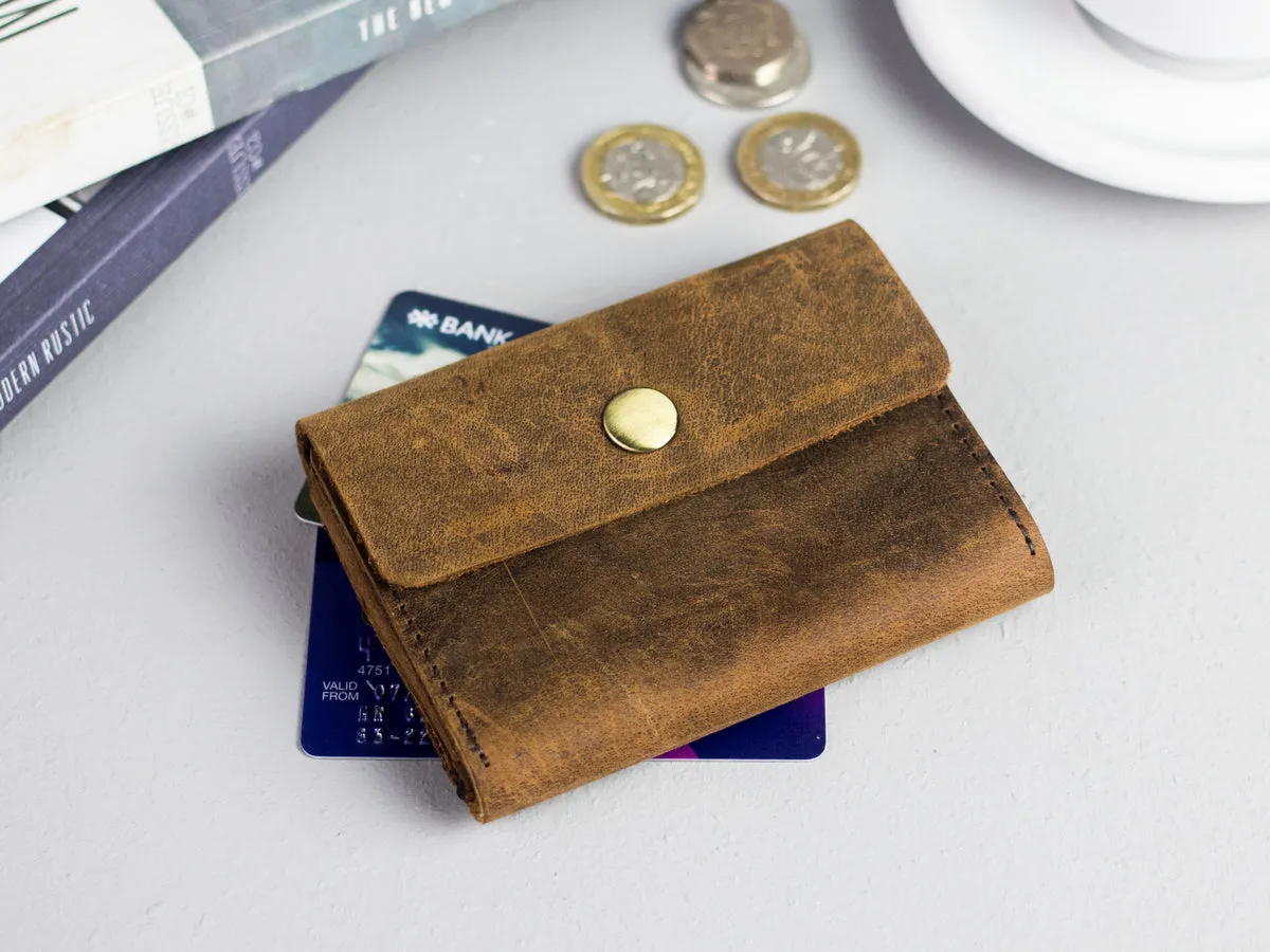 Brown Leather Wallet - Mini