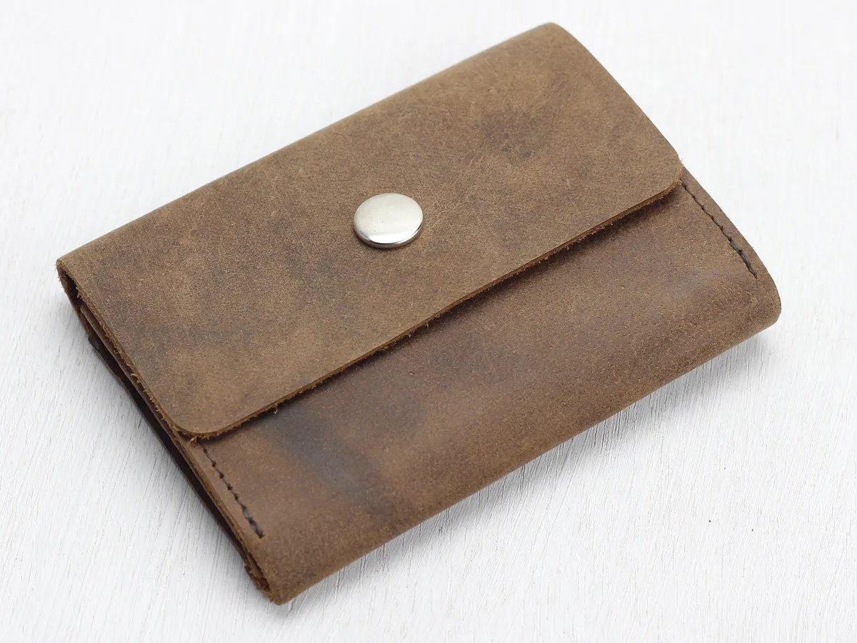 Brown Leather Wallet - Mini