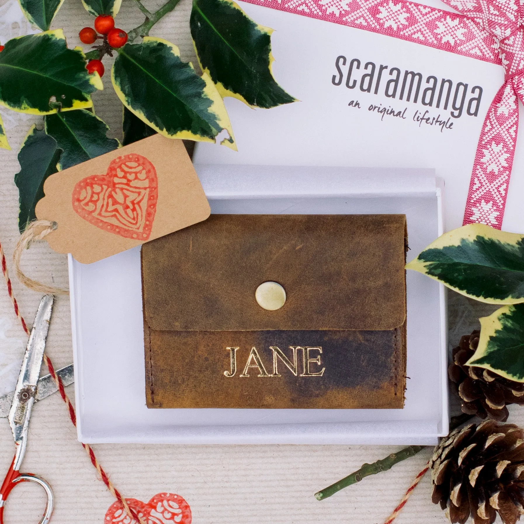 Brown Leather Wallet - Mini