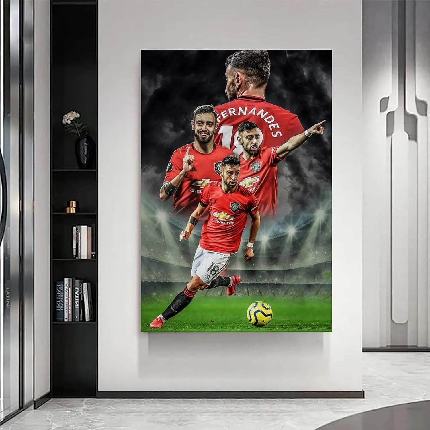 Bruno Fernandes Footballer Poster Wall Art Painting Canvas Gift Living Room Prints Bedroom Decor Artworks 12x18inch(30x45cm)