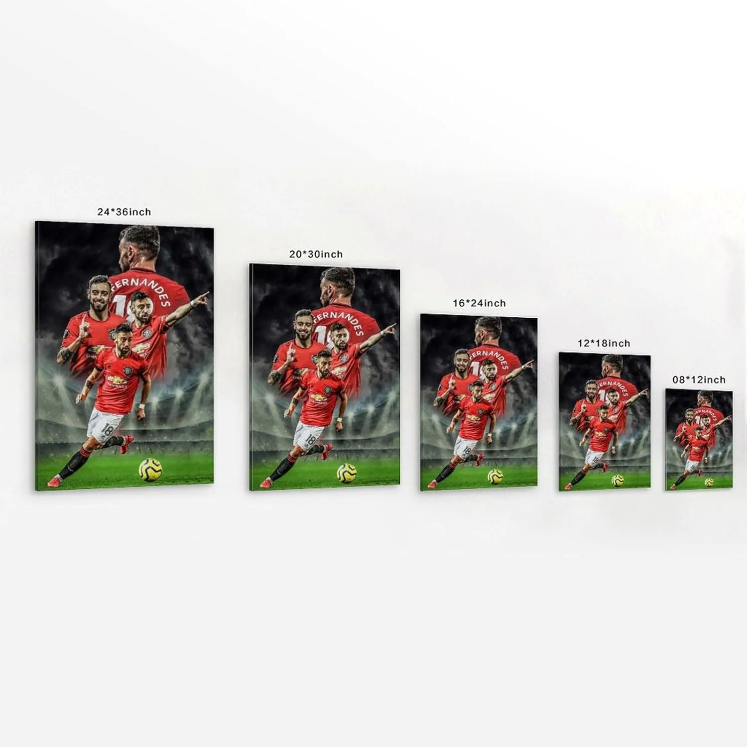 Bruno Fernandes Footballer Poster Wall Art Painting Canvas Gift Living Room Prints Bedroom Decor Artworks 12x18inch(30x45cm)