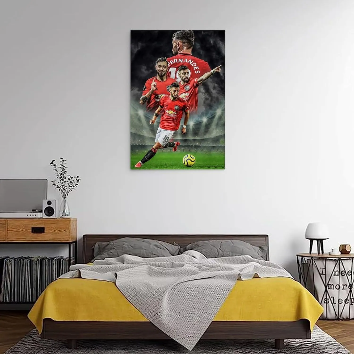 Bruno Fernandes Footballer Poster Wall Art Painting Canvas Gift Living Room Prints Bedroom Decor Artworks 12x18inch(30x45cm)