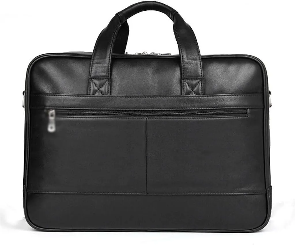 Business men's leather handbag briefcase Comfortable texture leather men's bag
