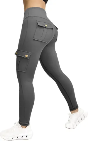 Butt Lifting Leggings for Women 2024 Fashion Flare Cargo Gym Workout Leggings High Waist Seamless Yoga Baggy Pants