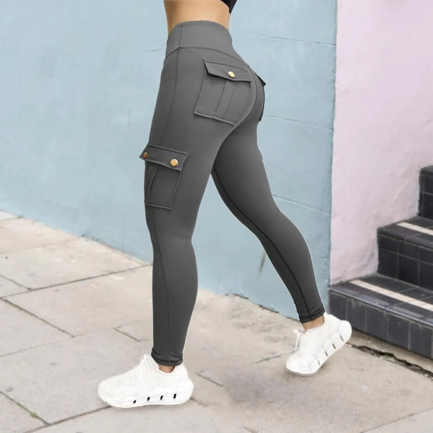 Butt Lifting Leggings for Women 2024 Fashion Flare Cargo Gym Workout Leggings High Waist Seamless Yoga Baggy Pants