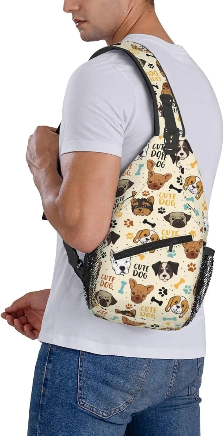 Butterflies Sling Bag Crossbody Sling Backpack for Women Men Travel Hiking Daypack Chest Shoulder Bag