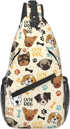 Butterflies Sling Bag Crossbody Sling Backpack for Women Men Travel Hiking Daypack Chest Shoulder Bag