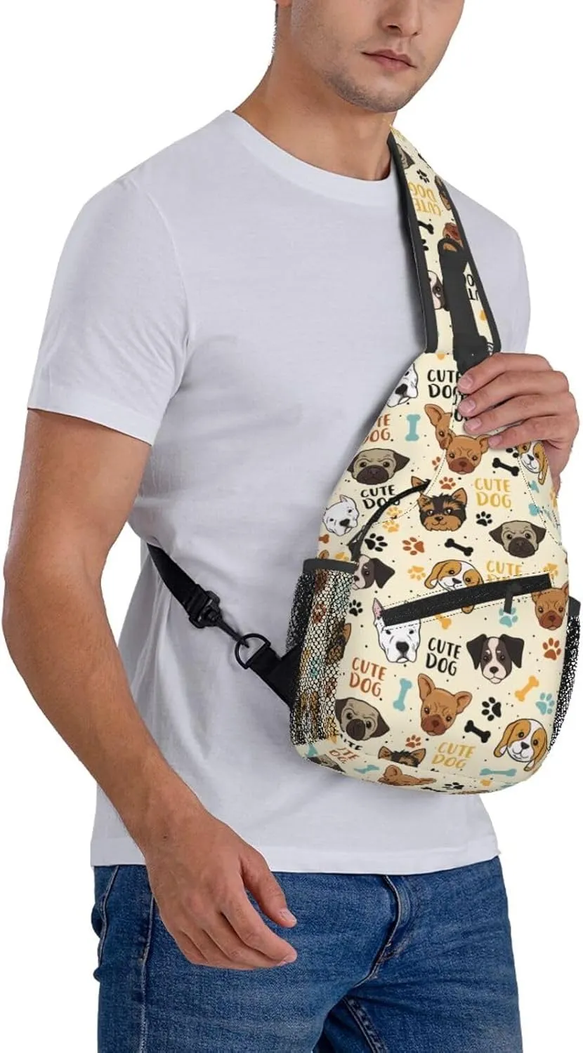 Butterflies Sling Bag Crossbody Sling Backpack for Women Men Travel Hiking Daypack Chest Shoulder Bag