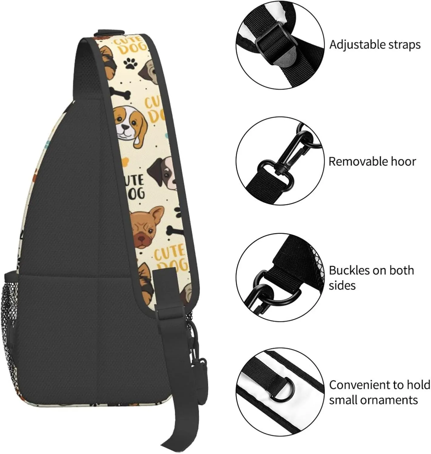 Butterflies Sling Bag Crossbody Sling Backpack for Women Men Travel Hiking Daypack Chest Shoulder Bag
