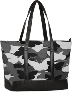 Butterfly Silhouettes Laptop Tote Bag for Women Lightweight Work Purse with Multiple Compartments Fits 13-15.6 Inch Laptop Tablet Shoulder Bag for Office Travel Daily Use
