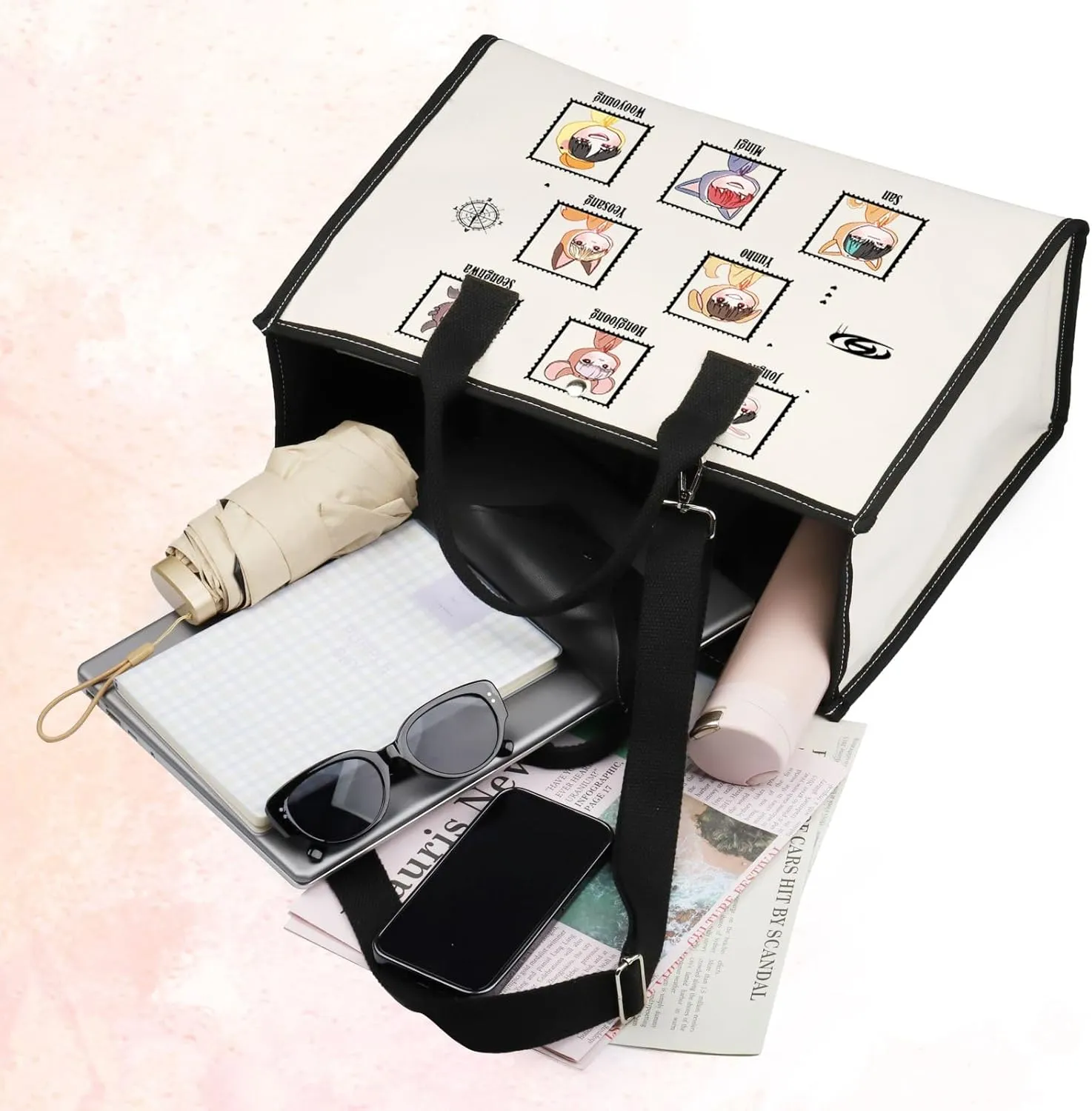 BWKTOP K-Pop Music Group Tote Bag - Fans Gifts With K-Pop Band Merchandise Canvas Shoulder Bag