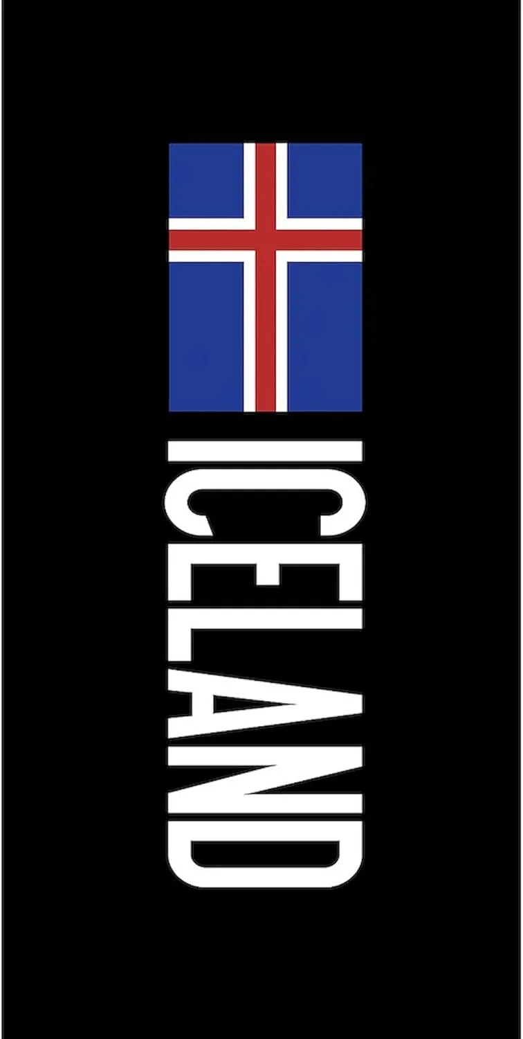 CafePress Iceland: Icelandic Flag & Iceland 30"x60" Absorbent, Soft Beach Towel