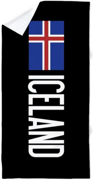 CafePress Iceland: Icelandic Flag & Iceland 30"x60" Absorbent, Soft Beach Towel