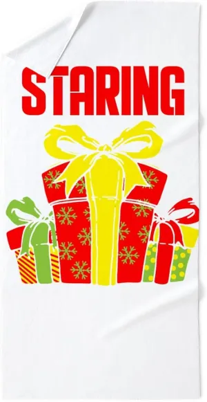 CafePress Stop Staring at My Package Funny Chris 30"x60" Absorbent, Soft Beach Towel