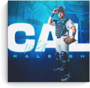 Cal Raleigh Poster Canvas Wall Art Decorative Bedroom Modern Home Print Picture Artworkss 20x20inch(50x50cm)