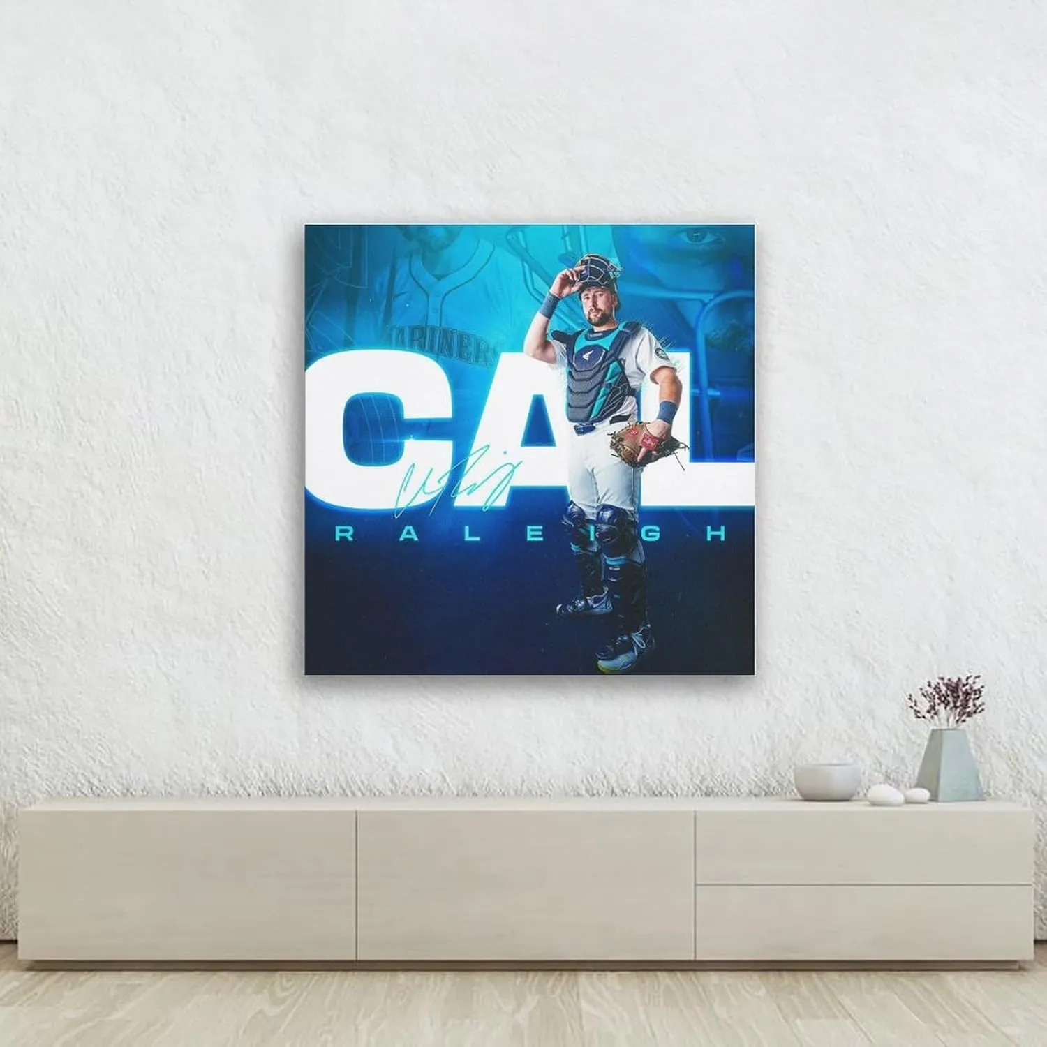 Cal Raleigh Poster Canvas Wall Art Decorative Bedroom Modern Home Print Picture Artworkss 20x20inch(50x50cm)