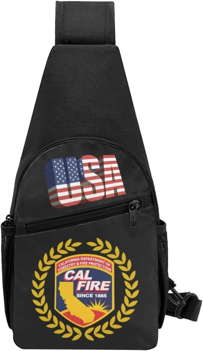 California Department Of Forestry And Fire，Fashion One-Shoulder Bag，Anti-Theft Crossbody Shoulder Chest Bag