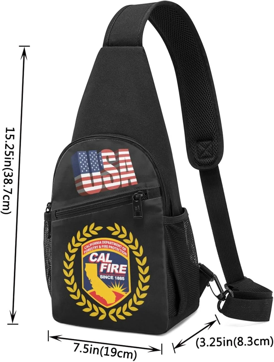 California Department Of Forestry And Fire，Fashion One-Shoulder Bag，Anti-Theft Crossbody Shoulder Chest Bag