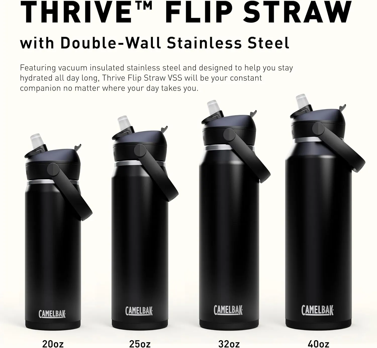 CamelBak Thrive Flip Straw Insulated Stainless Steel Water Bottle Moss, 32oz