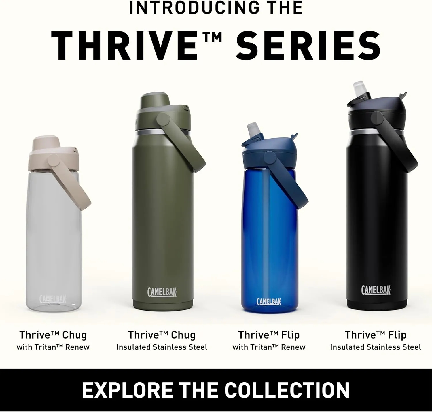 CamelBak Thrive Flip Straw Insulated Stainless Steel Water Bottle Moss, 32oz