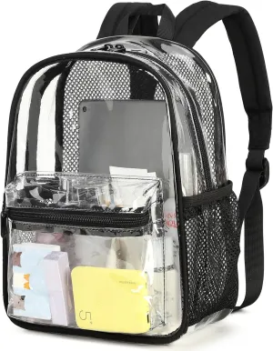 CAMTOP Clear Backpack for Stadium Events Approved 12x6x12 Small Clear Bag Mini Backpacks Purse for festival Concert Work