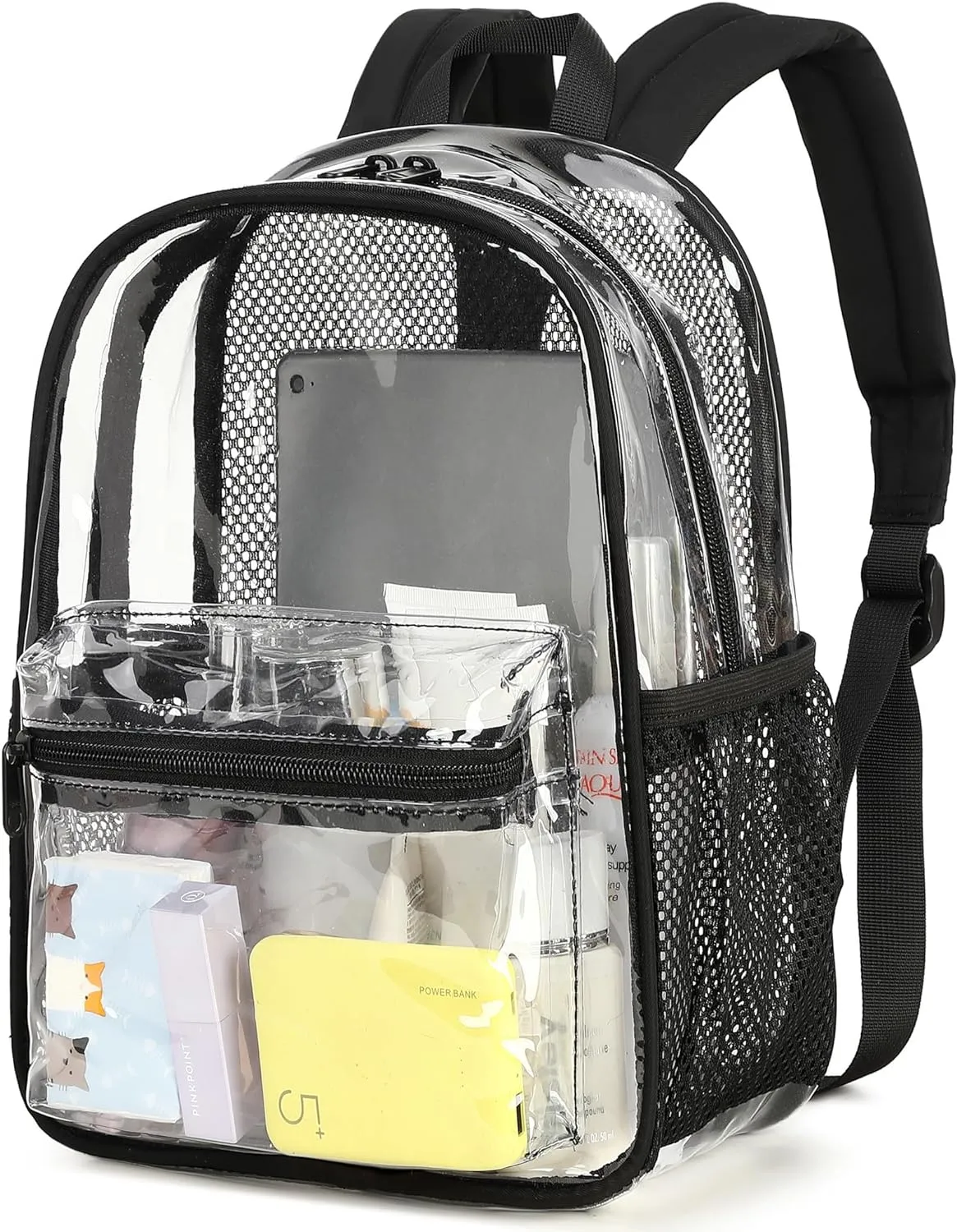 CAMTOP Clear Backpack for Stadium Events Approved 12x6x12 Small Clear Bag Mini Backpacks Purse for festival Concert Work