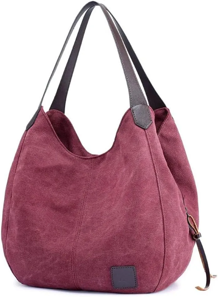 Canvas Hobo Bag Tote Handbag Shopping Shoulder Bag