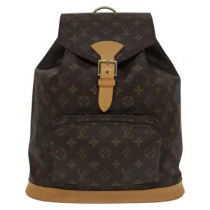 Canvas Montsouris GM Backpack with Dust Bag