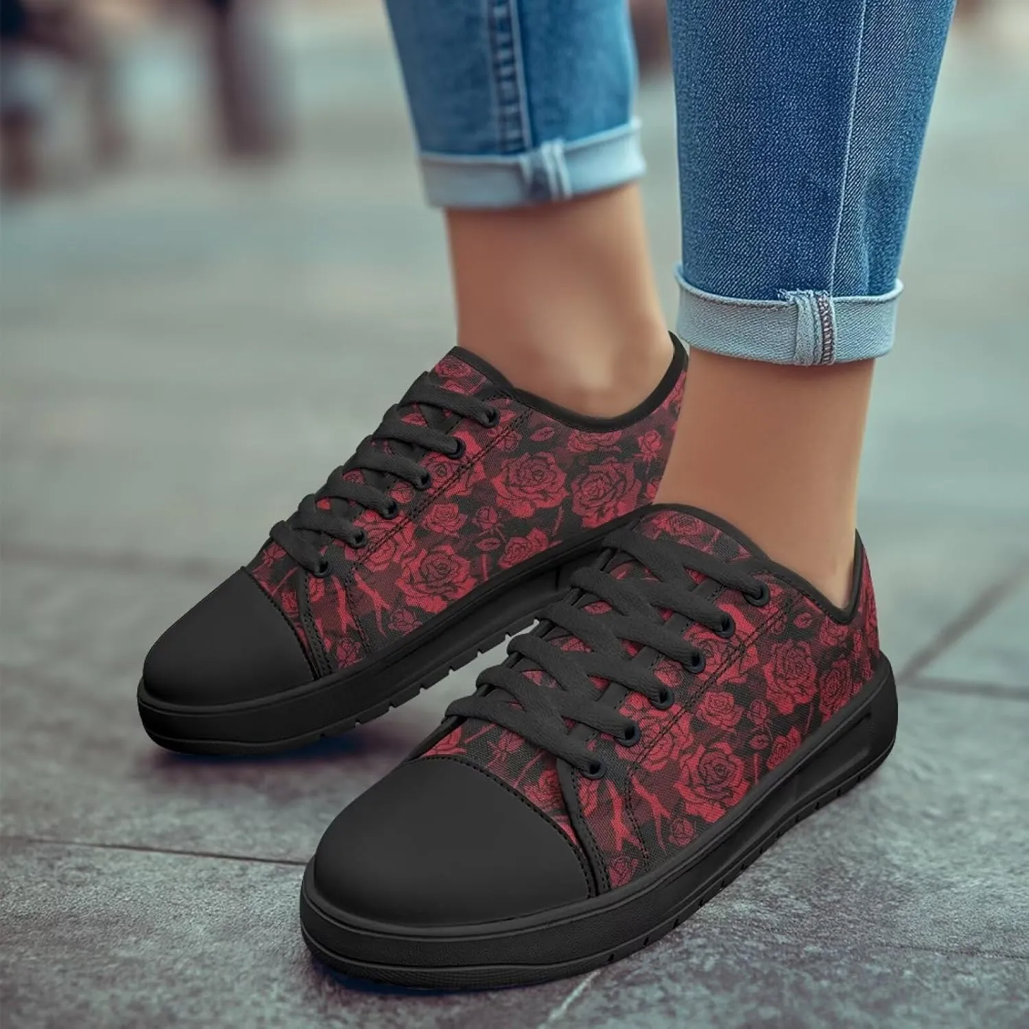 Canvas Shoes for Women Low Top Casual White Black Sneakers Womens Lace Up Fashion Comfortable Walking Shoes