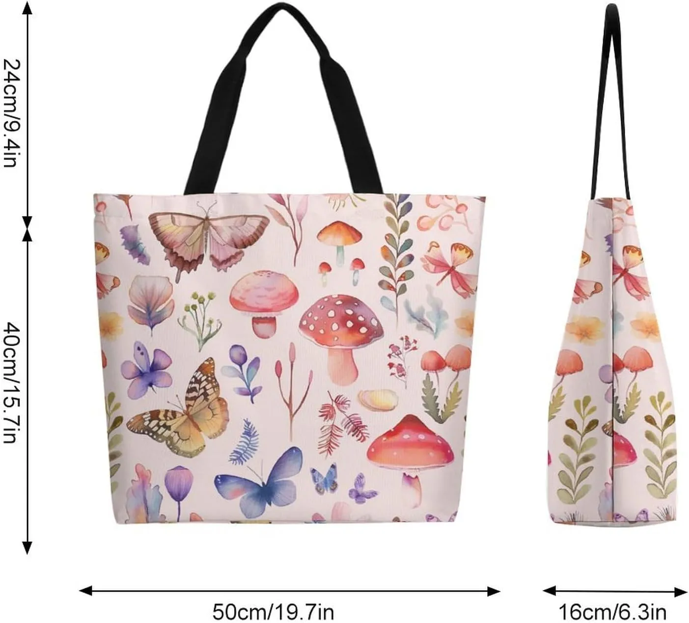 Canvas Tote Bag Large Women Casual Shoulder Bag Handbag Reusable Beach Shopping Grocery Bag For Outdoors
