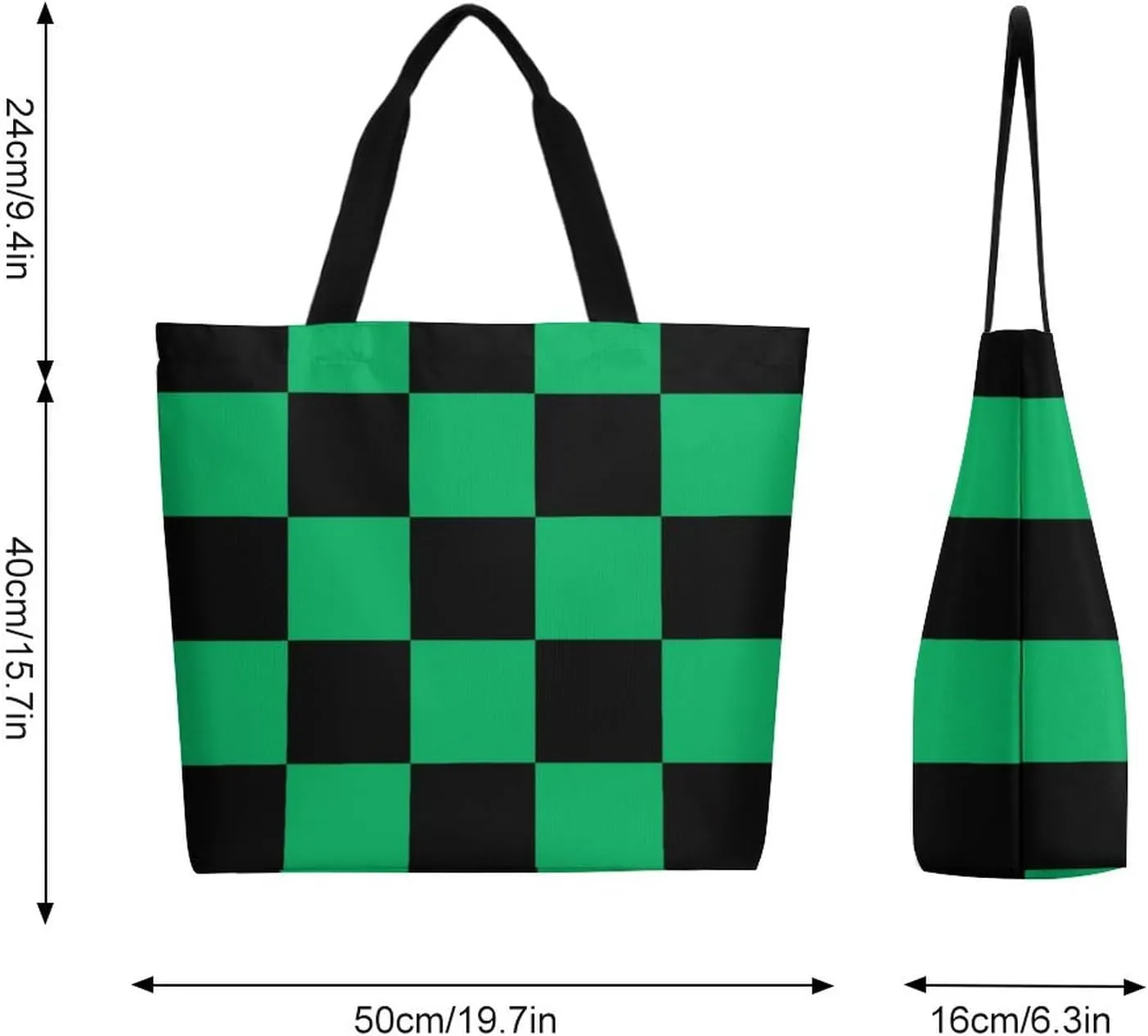 Canvas Tote Bag - Large Women's Casual Shoulder Handbag - Reusable Beach & Shopping Grocery Bag for Outdoors