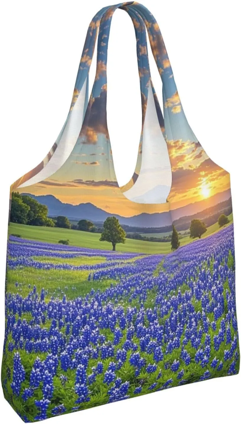 Canvas Tote Bag Lightweight Reusable Grocery Shopping Bag Tractor farm Handbag for Women Men