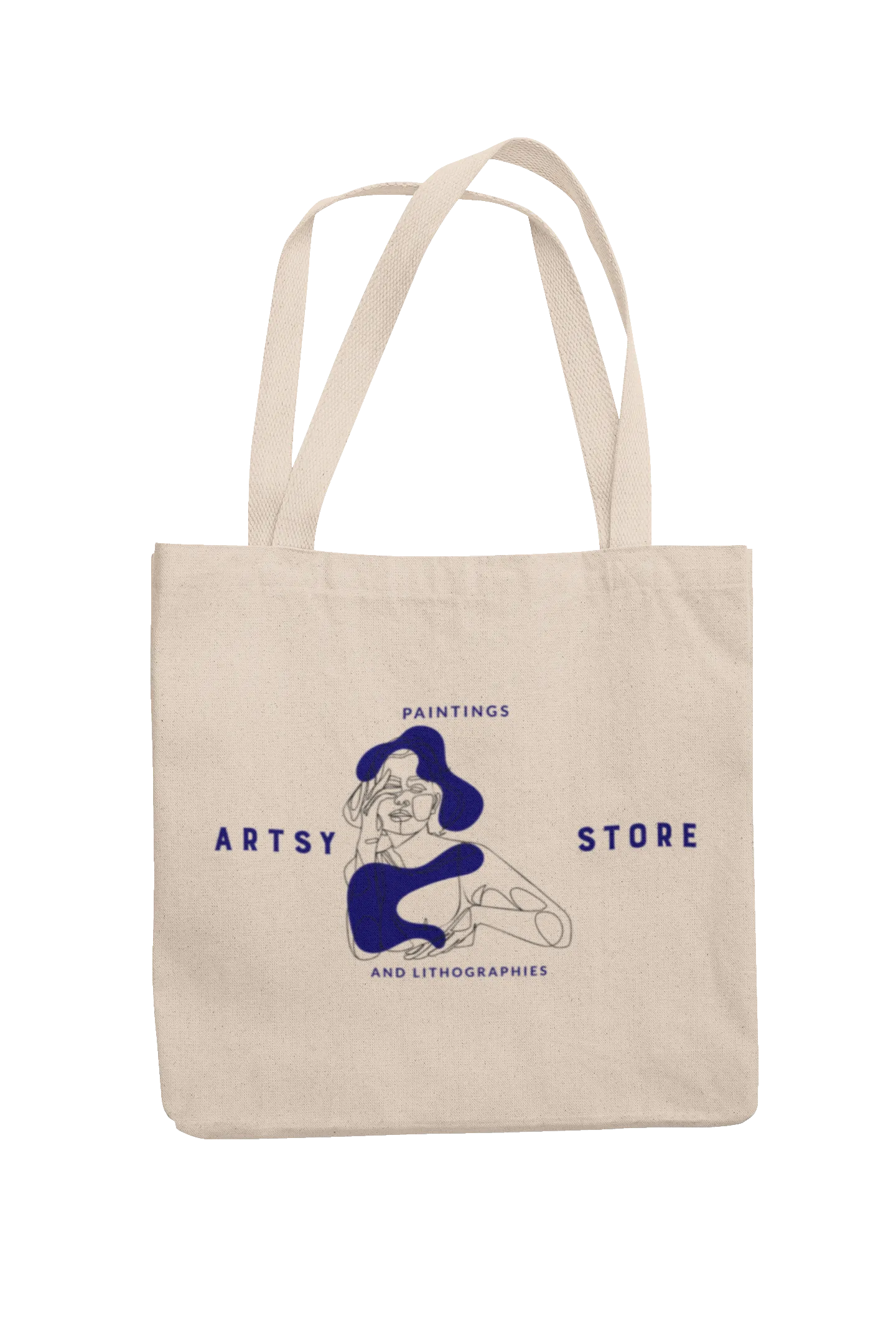 Canvas Tote with Spot Graphics Art