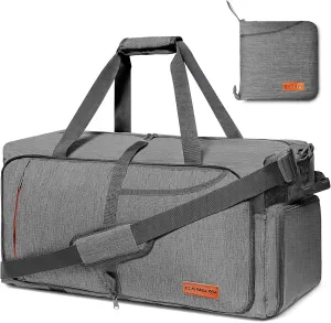 Canway 85L Travel Duffel Bag, Foldable Weekender Bag with Shoes Compartment for Men Women Water-proof & Tear Resistant