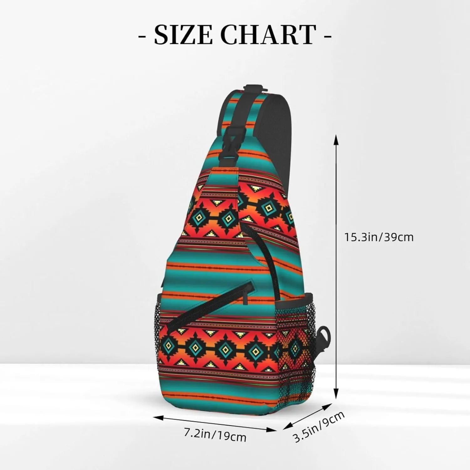 Canyon Navajo Chest Sling Bag Crossbody Shoulder Backpack Bag Gym Cycling Daypack Travel Hiking Cross Bag