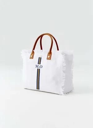 Cap Ferrat White Navy/Gold