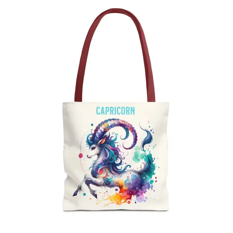 Capricorn Tote Bag with Black Cotton Handles