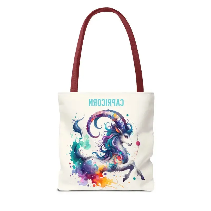 Capricorn Tote Bag with Black Cotton Handles