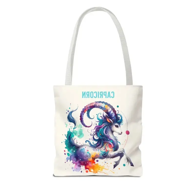 Capricorn Tote Bag with Black Cotton Handles