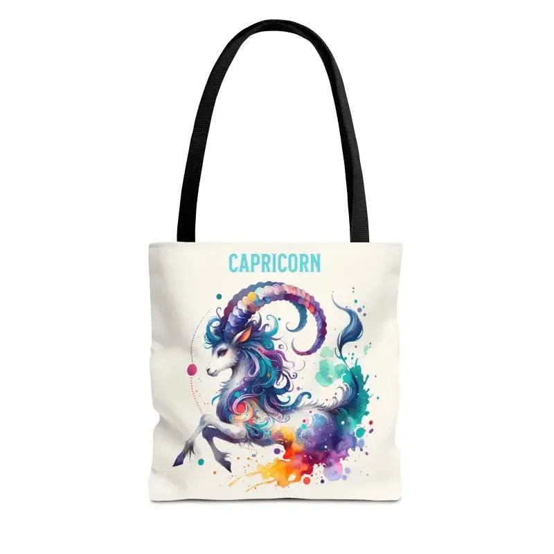 Capricorn Tote Bag with Black Cotton Handles