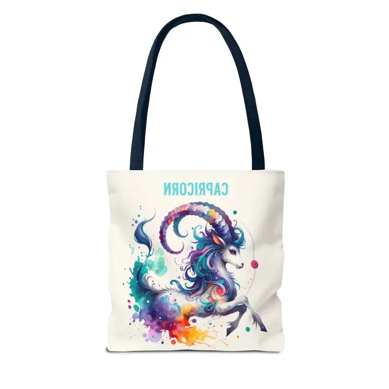 Capricorn Tote Bag with Black Cotton Handles