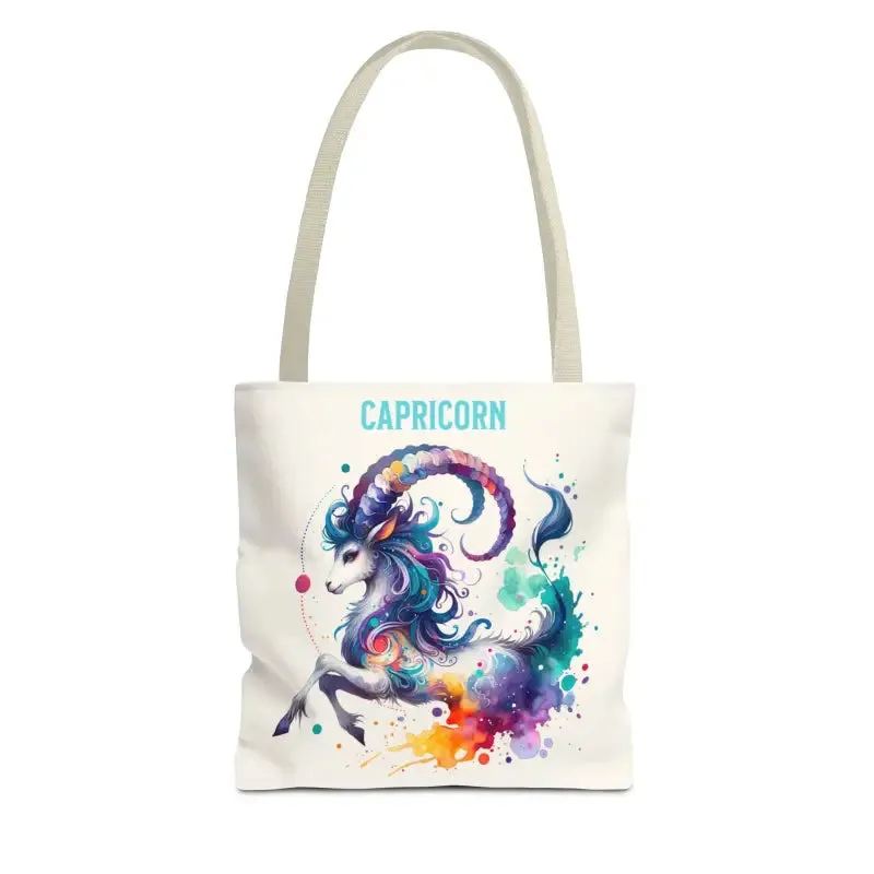 Capricorn Tote Bag with Black Cotton Handles