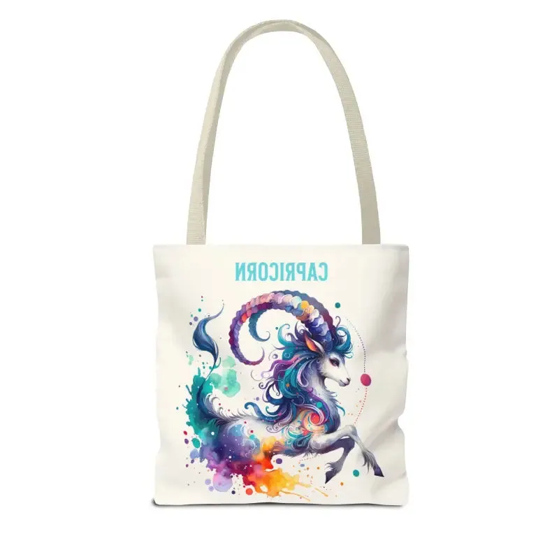 Capricorn Tote Bag with Black Cotton Handles