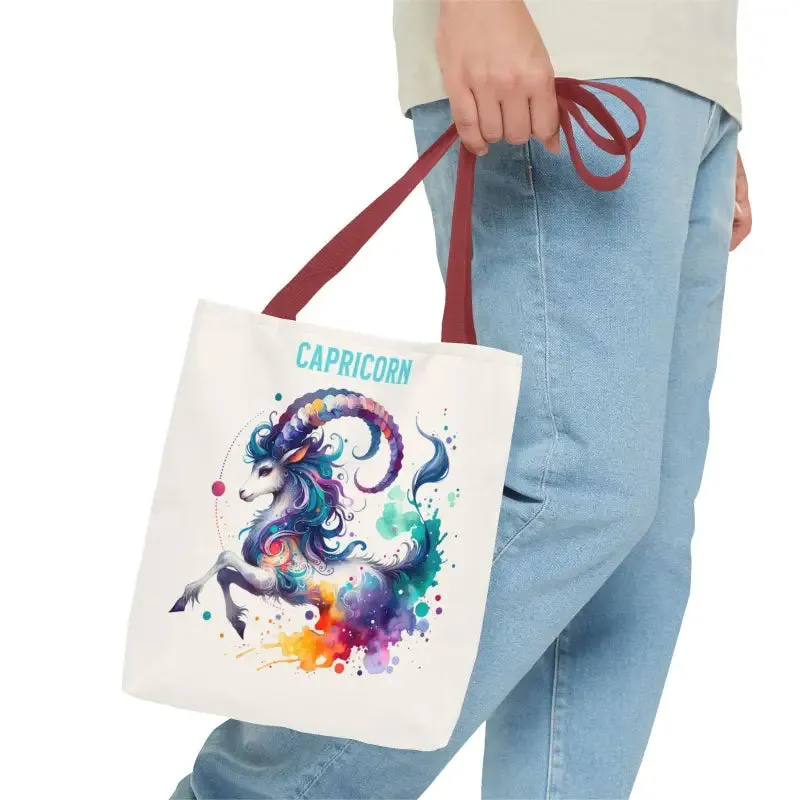 Capricorn Tote Bag with Black Cotton Handles