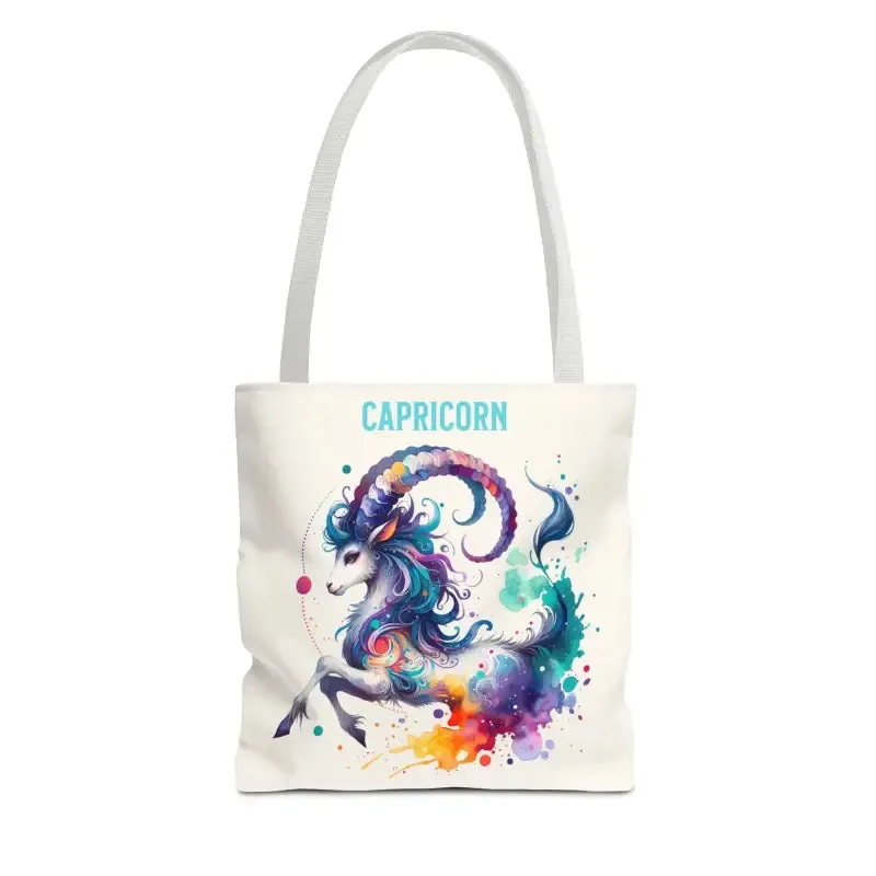 Capricorn Tote Bag with Black Cotton Handles