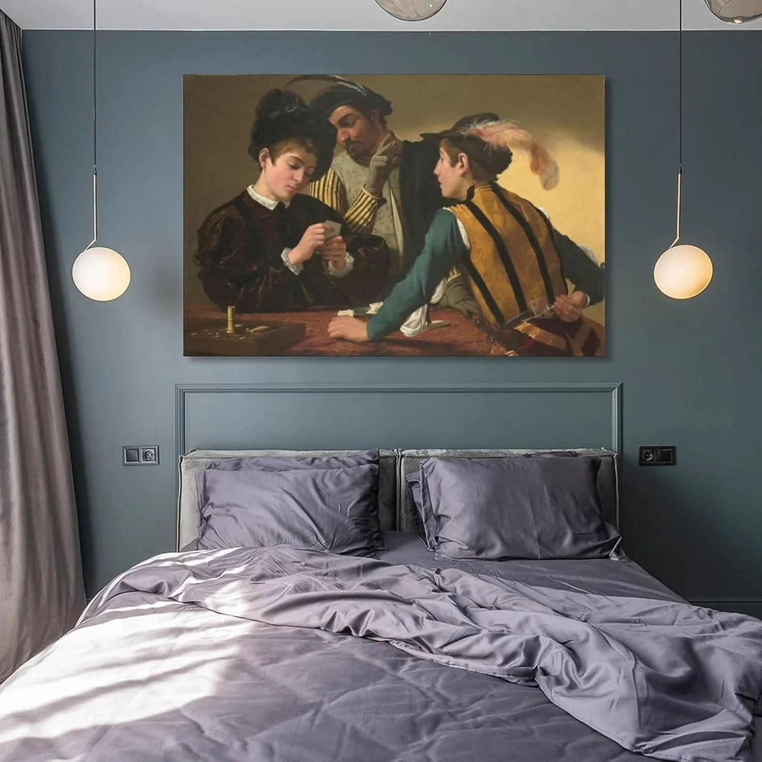 Caravaggio-Cardsharps Canvas Wall Art Poster Decorative Bedroom Modern Home Print Picture Artworks Posters 12x18inch(30x45cm)