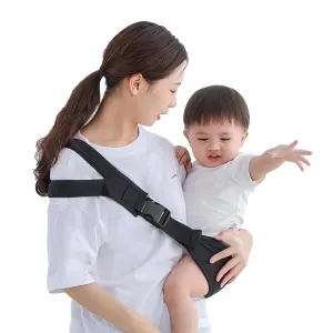 Carrier Newborn to Toddler Portable Sling Wraps Strap One Shoulder Labor-Saving Polyester Half Wrapped with Anti-Slip Particles Soft Straps for, Infant &, Black 2, 1.0 Count