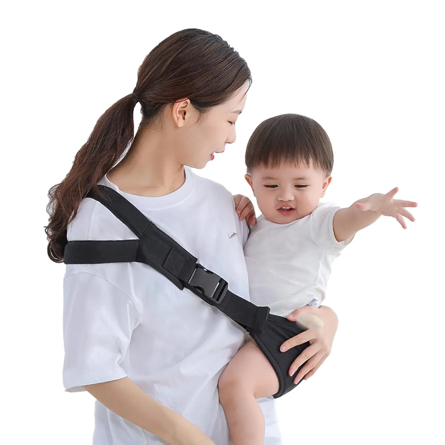 Carrier Newborn to Toddler Portable Sling Wraps Strap One Shoulder Labor-Saving Polyester Half Wrapped with Anti-Slip Particles Soft Straps for, Infant &, Black 2, 1.0 Count